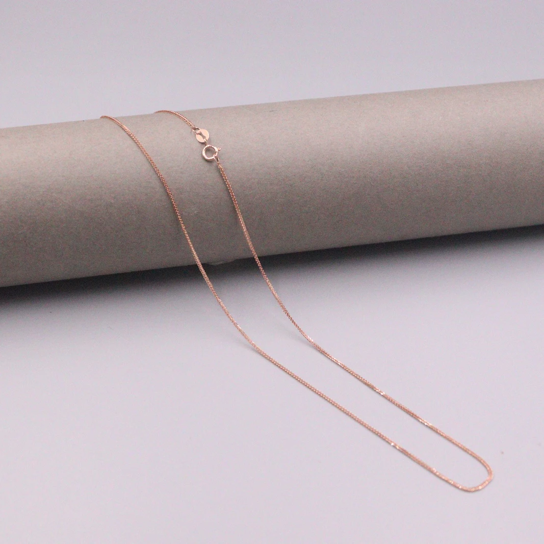 ?? アウディ- ピンクゴールドの女性用ファインネックレス,女性用18Kピンクチェーン,チョーカー,18インチl 18k,18Kゴールドジュエリー