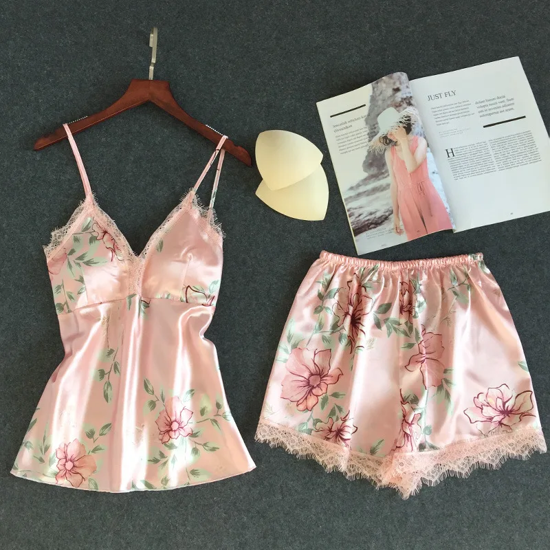 Сексуальные соблазнительные пижамы летние шорты на подтяжках комплект из двух