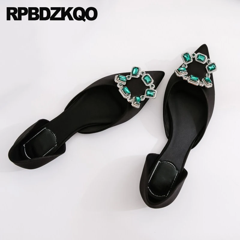 балерина бриллиант горный хрусталь Свадебная балетная обувь дизайнер сатин шелк