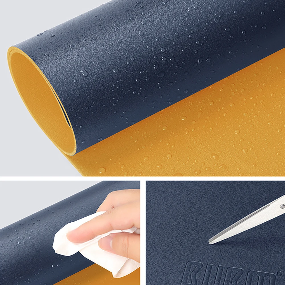 

Desk Pad Protector PU Leather Desk Mat Desk Blotters Mouse Pad Organizer Comfortable Writing Pad Desk Decor for Office 40x80cm