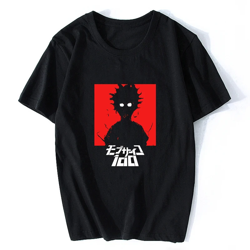 

Mob Psycho 100 Black Funny T Shirt Men Streetwear Harajuku Cotton Casual T-Shirt Camiseta Masculina Tee Shirt Homme Summer
