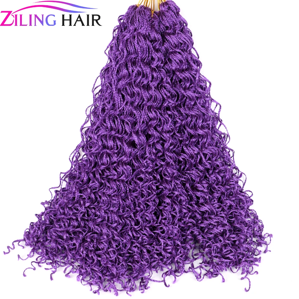 Синтетические цветные кудрявые косички zizi вязанные крючком волосы для