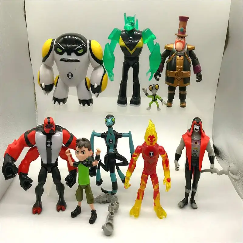 9 шт./компл. фигурки героев фильма четыре руки Бен серый 10 штук Kineceleran Diamondhead Heatblast