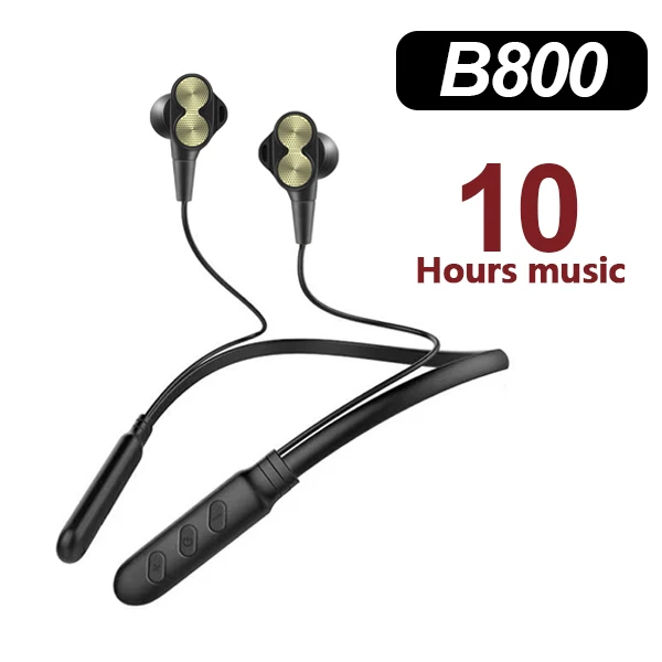 CBAOOOO B800 Bluetooth наушники беспроводные наушники спортивные стерео Bluetooth наушники Auriculars с микрофоном для телефона - Цвет: Gold B800-10 hours