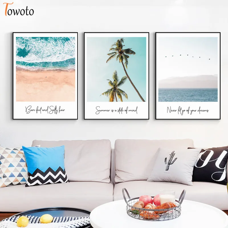 Nordic пейзаж холст картины вдохновляющие с принтом цитатой Природный Пейзаж