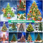 5D Diy Рождественская елка AB, алмазная живопись, полностью квадратные животные, алмазная вышивка, зимние снежинки, мозаика, украшение для дома, подарки