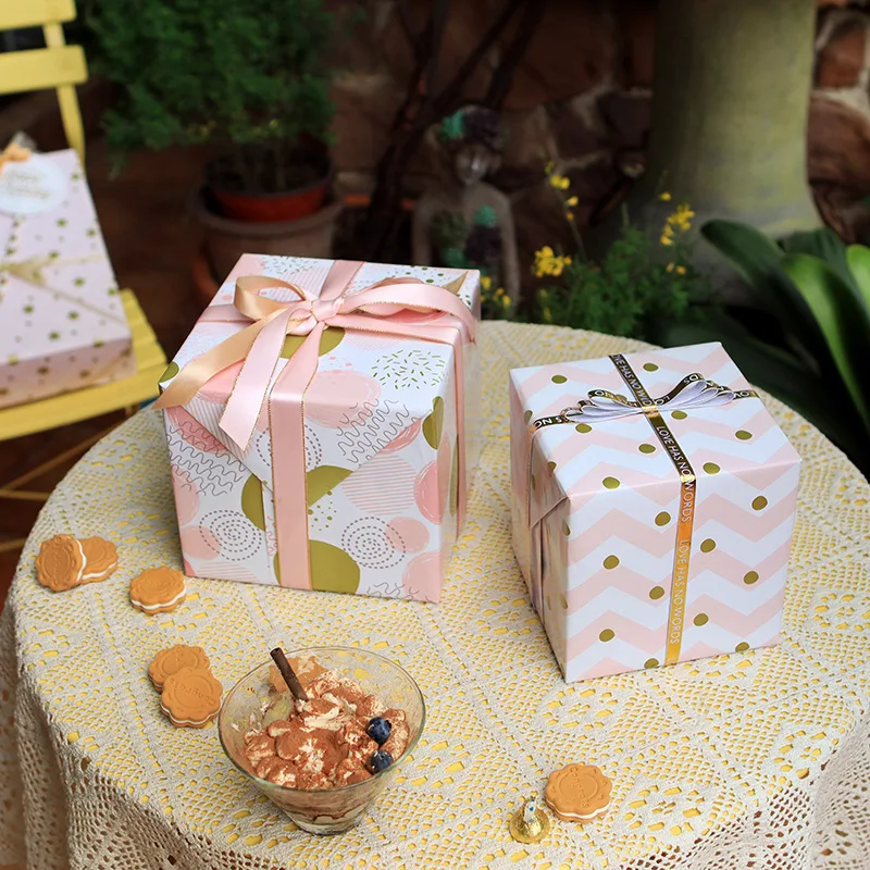 Розовая подарочная упаковочная бумага в виде сердца алюминиевая градиентная для