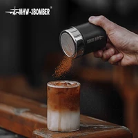 mhw 3bomber stainless steel chocolate shaker sugar powder flour powder cocoa coffee sifter shakers with cover for barista tool