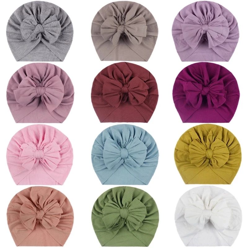 

Fashion Baby Hat Warm Hooded Children's Nylon Bow Knotted Indian Hat Boys and Girls Hot Selling Hats in Europe Cute kawaii Gift