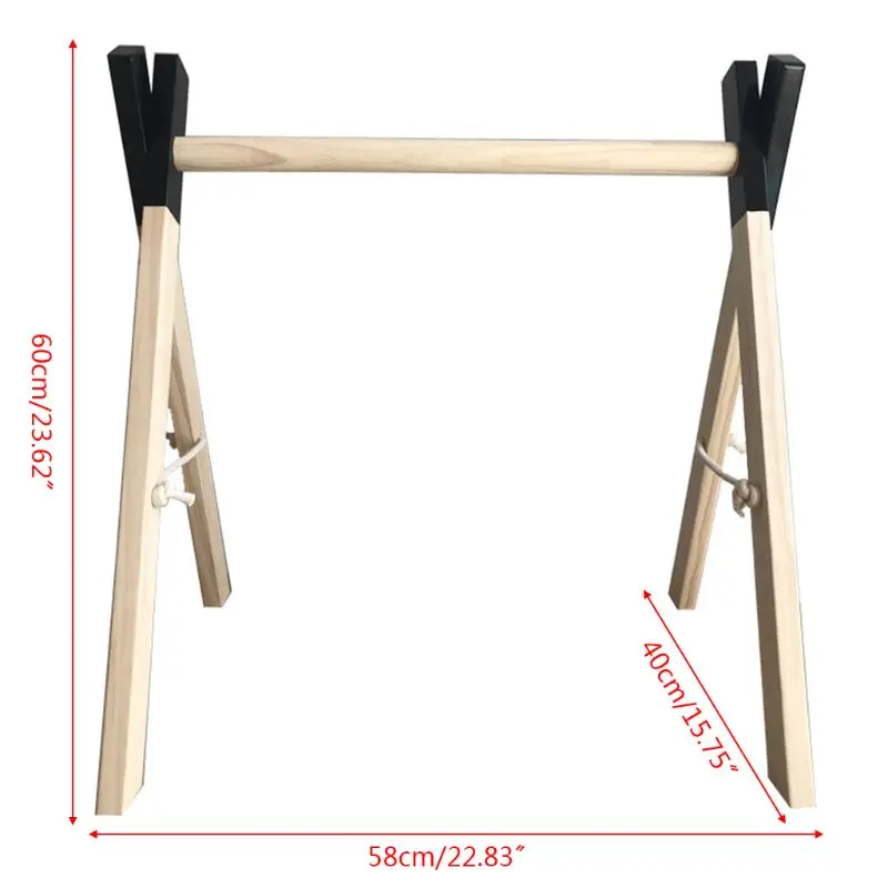 Nordic Style Baby Gym Play Nursery Sensory Ring-pull Toy Wooden Frame Infant Room Decorations Toddler Clothes Rack Gift | Игрушки и