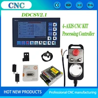 4 axis offline cnc motion control system kit instead of mach3 support g code emergency stop mpg dc75w 24v power supply