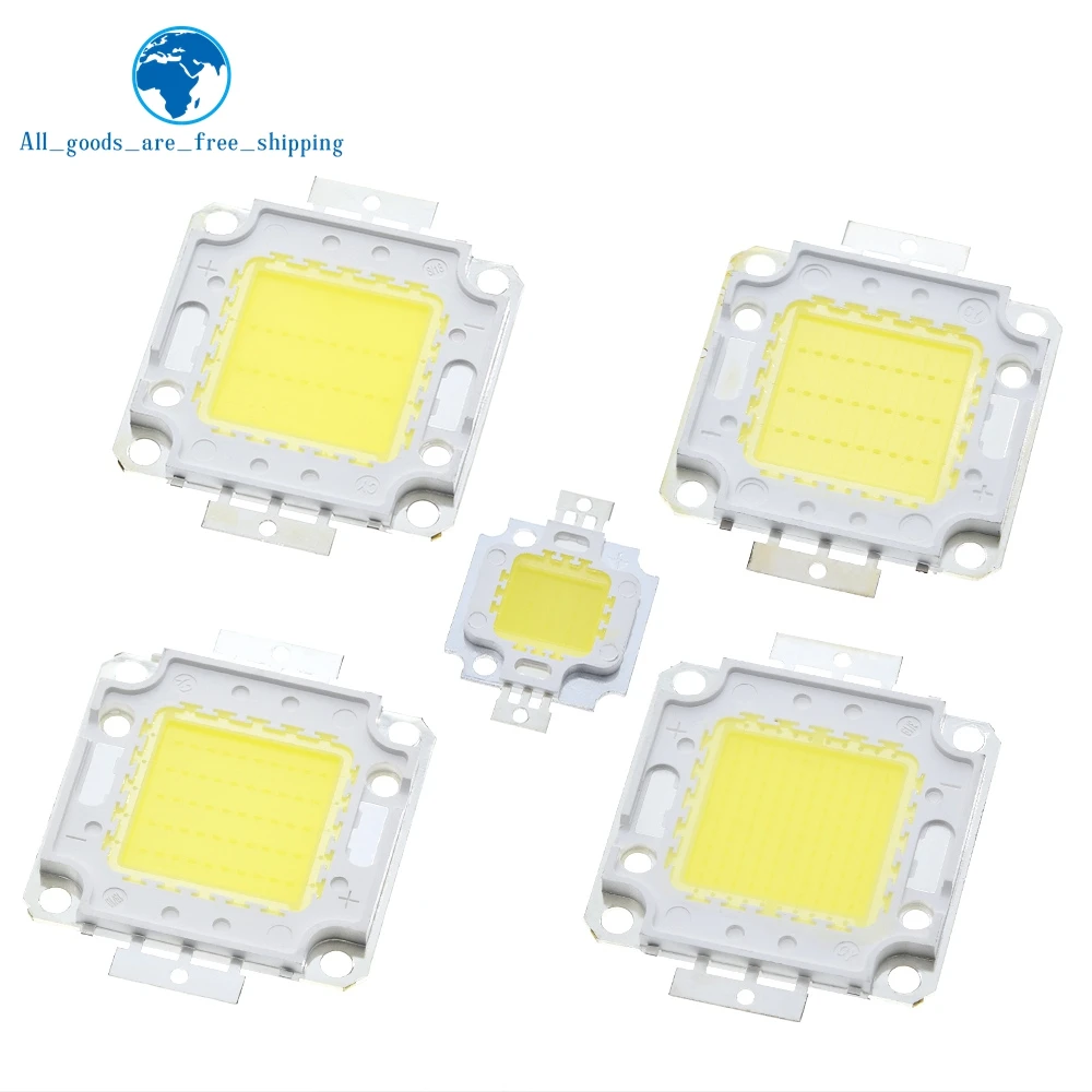 Белый/теплый белый 10 Вт 20 30 50 100 Светодиодный светильник чип DC 12V 36V COB