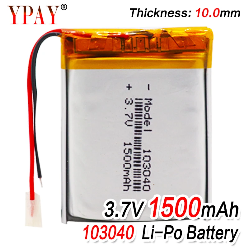 Литий полимерная аккумуляторная батарея 3 7 1500 В 103040 мАч для MP3 MP4 GPS PSP mobile video game PAD E