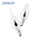 ZHMZH 10 шт.лот лампа с пламенем лампы вольфрамовые лампы мерцающее пламя Светодиодная свеча лампа винтажное огневое освещение AC220 в E14 E27 3 Вт