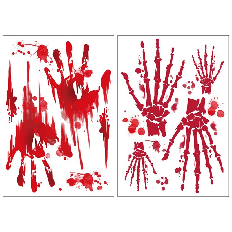 4 листа Временные татуировки на Хэллоуин вампир кровавый шрам стикер Косплей