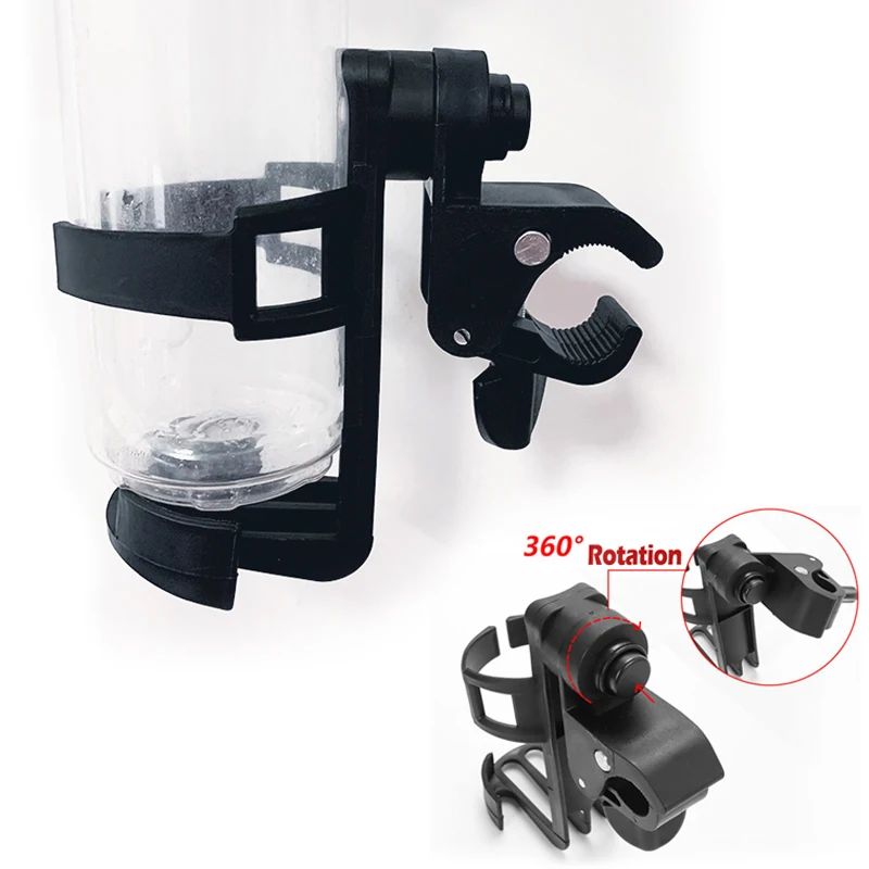 

Baby Stroller Bottle Holder Infant Stroller Bicycle Carriage Cart Accessory Plastic Bottle Cup Holder Outdoor 360 Rotation