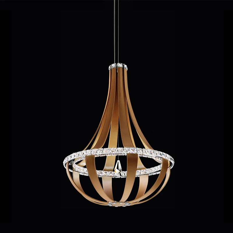 

Светильник лая Роскошная Современная Минималистичная кожаная Хрустальная дизайнерская вилла гостиная столовая модель комнаты роскошная ...