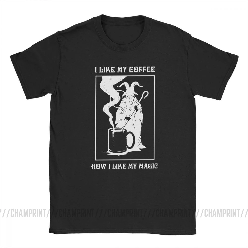 Мужские топы Baphomet Tumblr I Like My Coffee хлопковые винтажные футболки с коротким рукавом и