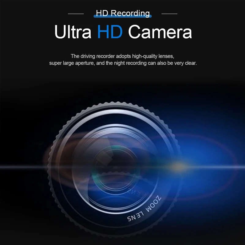 Автомобильный видеорегистратор зеркальный 2K HD камера заднего вида с двумя