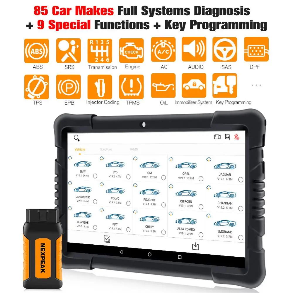 Диагностический сканер NEXPEAK K1 Pro OBD2 прибор для диагностики автомобиля подушек