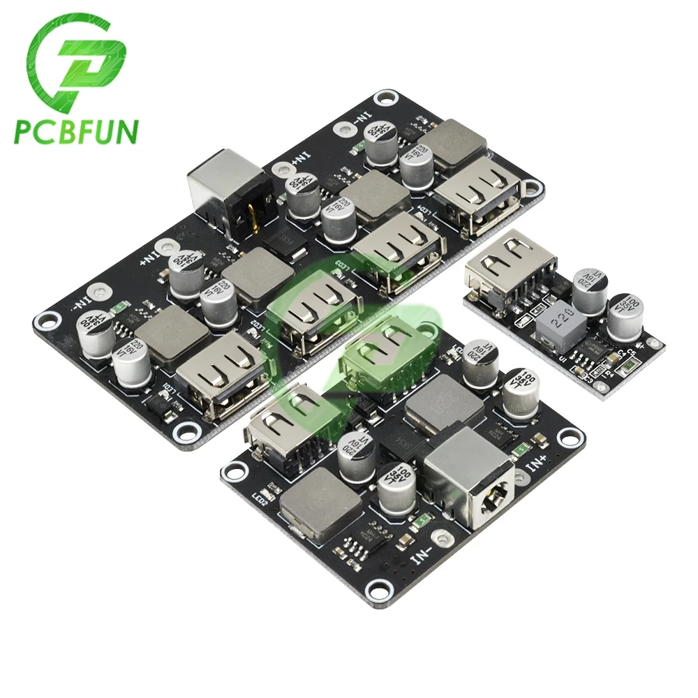 USB QC3.0 QC2.0 DC-DC понижающий преобразователь зарядки модуль 6V-32V 9V 12V 24V постоянного