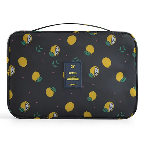 L-Navy Lemon Многофункциональная сумка для мытья на крючке, женские косметички для путешествий, Несессер для макияжа, косметичка - Цвет: L-Navy Lemon