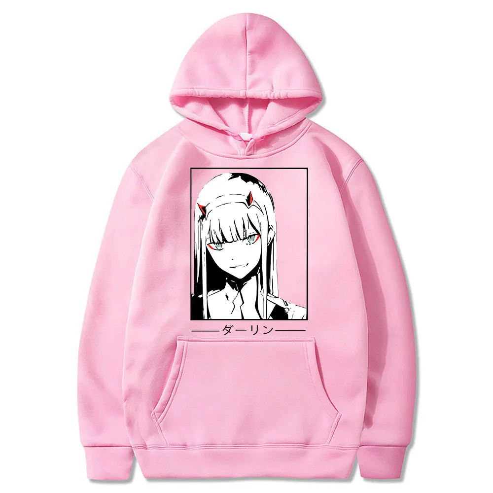 Толстовка Zero Two толстовка с капюшоном принтом Мужская/Женская модная Свободная в