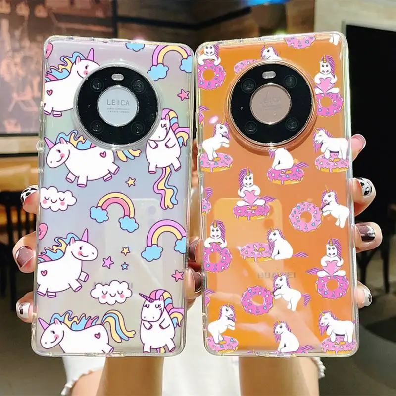 

Cartoon unicorn Phone Case For Huawei P 20 30 40 pro lite Psmart2019 Honor 8 10 20 Y5 6 2019 Nova3E
