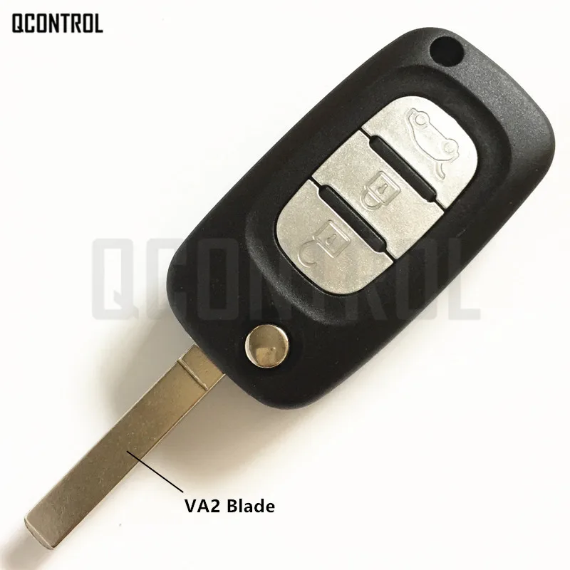 QCONTROL 3 кнопки дистанционного ключа для Renault Megane III 3, Scenic III 3, Fluence, 433 МГц PCF7961 чип
