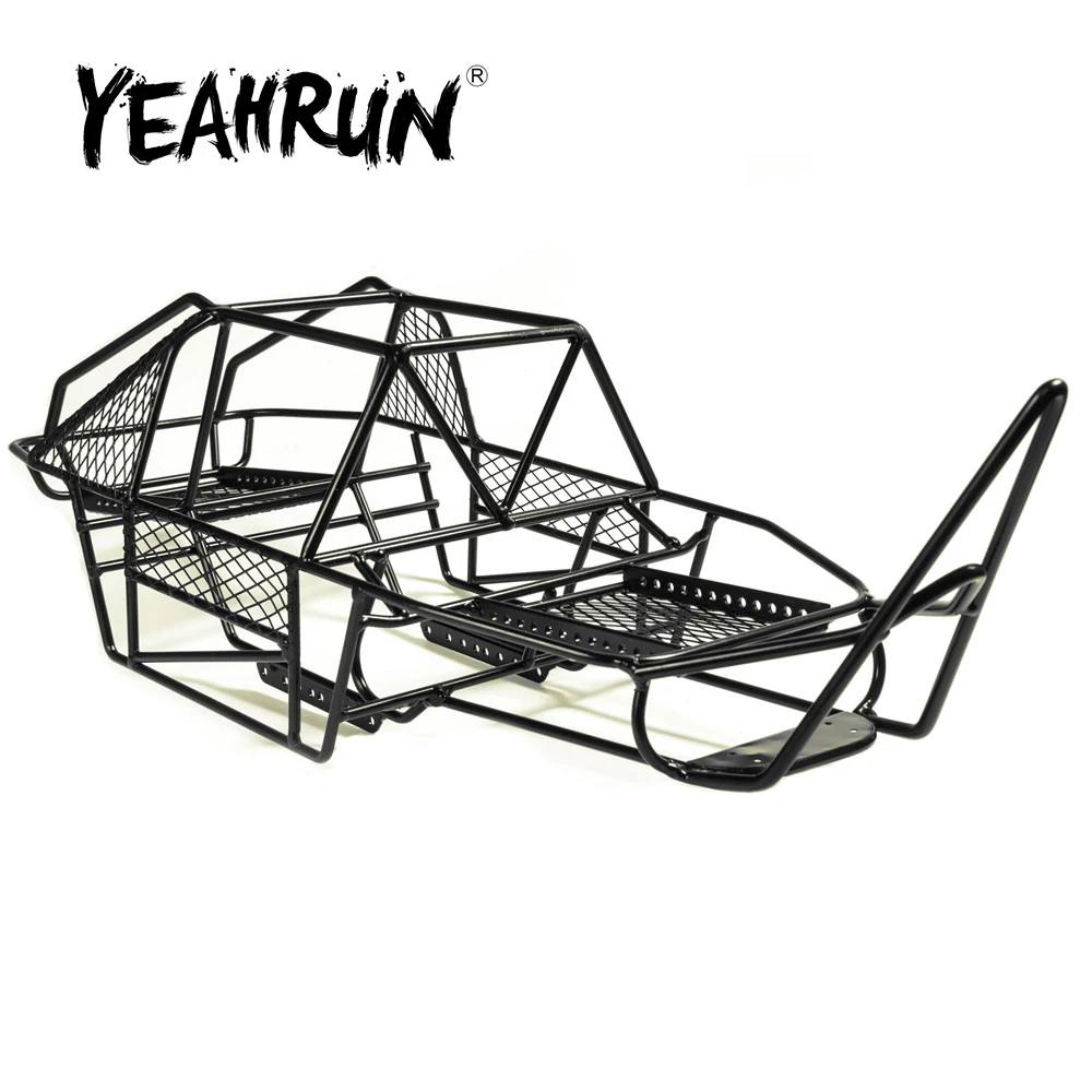 

Черная стальная рамка YEAHRUN, корпус рулона, клетка для осевого SCX10 AX90027 90022 1/10 радиоуправляемого гусеничного автомобиля