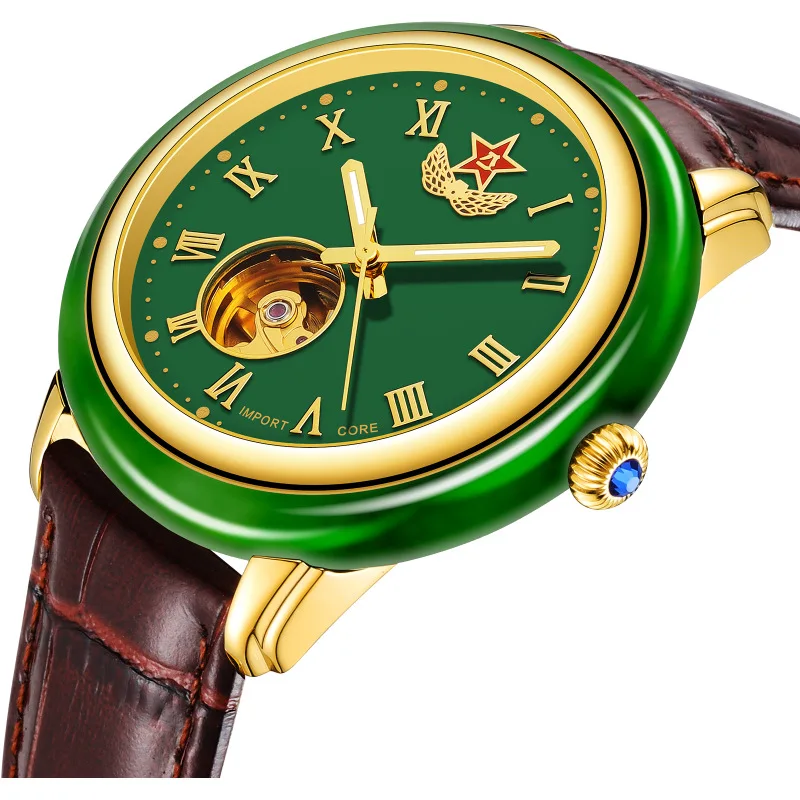 

2020 Real Time-limited Mr Phil Jade Belt Mechanical Watches Bayi Pentagram Military Couples Watch Waterproof Table A Undertakes