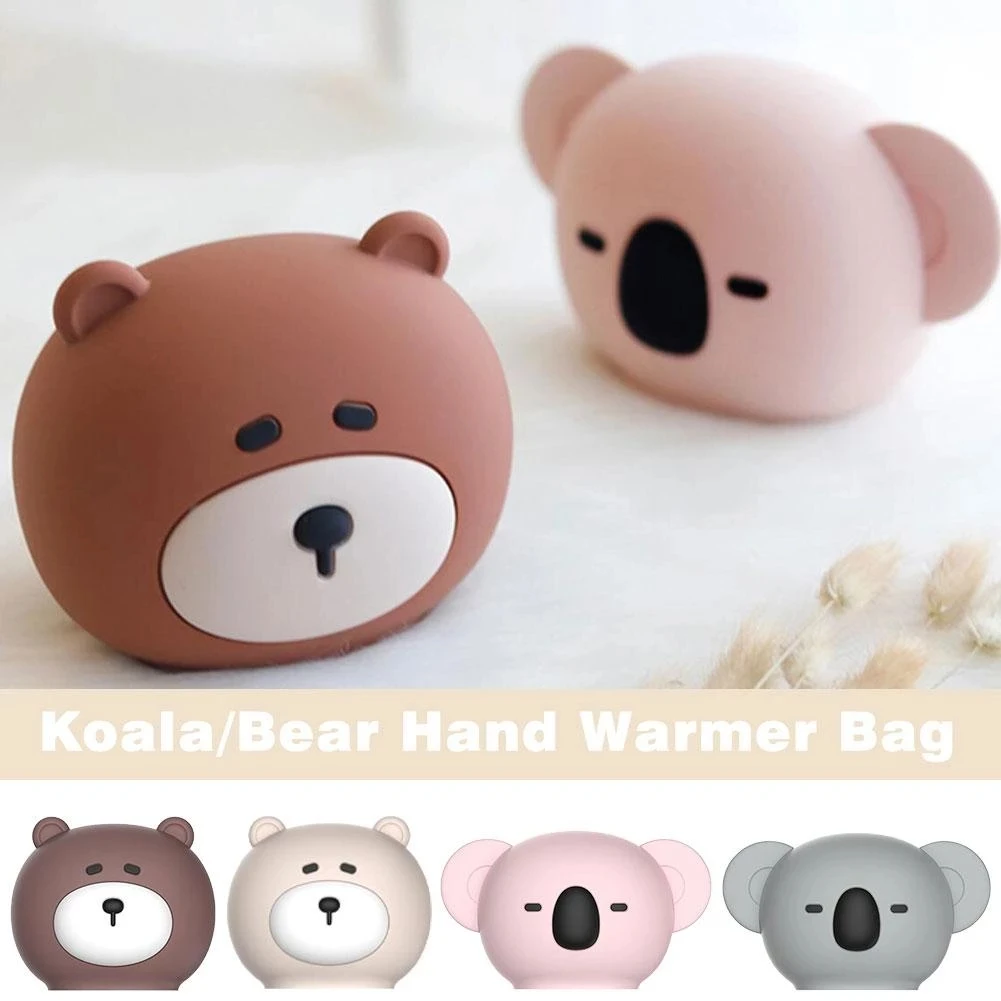 

Silicone Portable Hot Water Bag Reusable Cartoon Bear Kids Irrigation Hand Warmer Home Office Feet Warm Bag Household Items