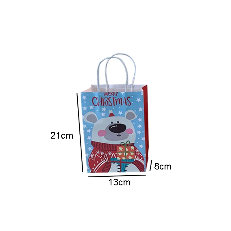 

10pcs 2021 new year Small Christmas Gift Bag package Paper Gift Box For Jewelry Birthday Decoration Party Supply