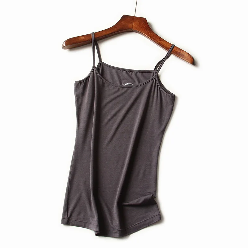 Сексуальная Женская майка из целлюлозного волокна Sanderala однотонная тонкая