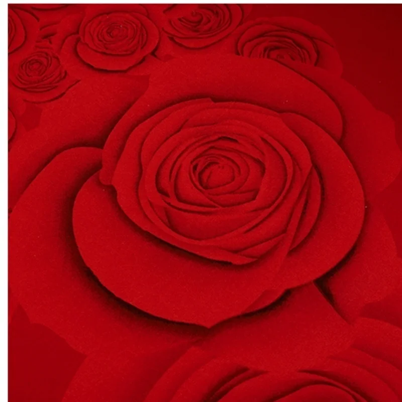 Домашнее постельное белье с цветами розы хлопковое красное | Дом и сад