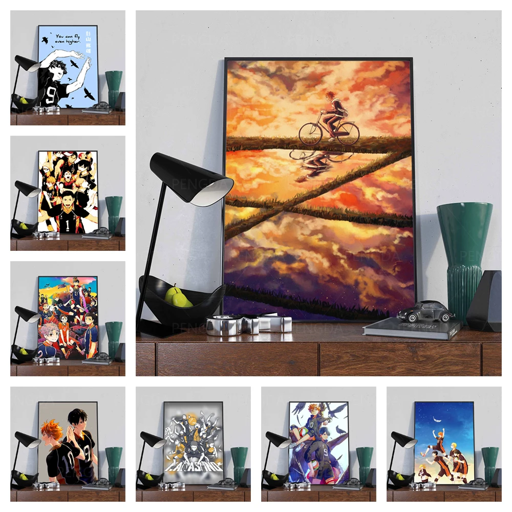 

Canvas Picture Japanese Anime Home Decoration Paintings Haikyuu Poster HD Prints Wall Art Modular for Living Room No Framework