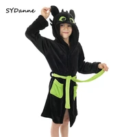 toothless dragon kigurumis black onesie children unisex anime how to train your dragon bathrobe sleepwear home wear zipper suit