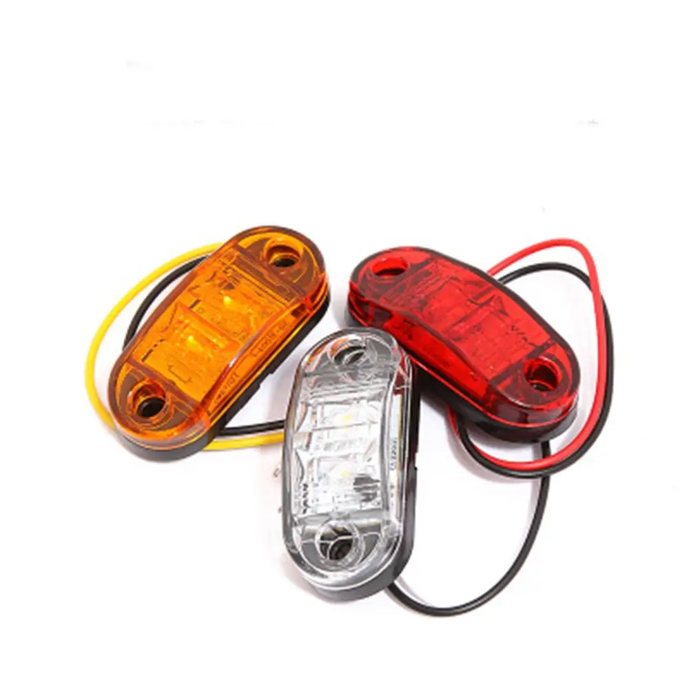 

12V 24V Auto Clearance Taillight Turn Indicator Lorry Tail Warning Car Signal Light 2 LED Lamp Trucks Bulb Trailer Side Marker