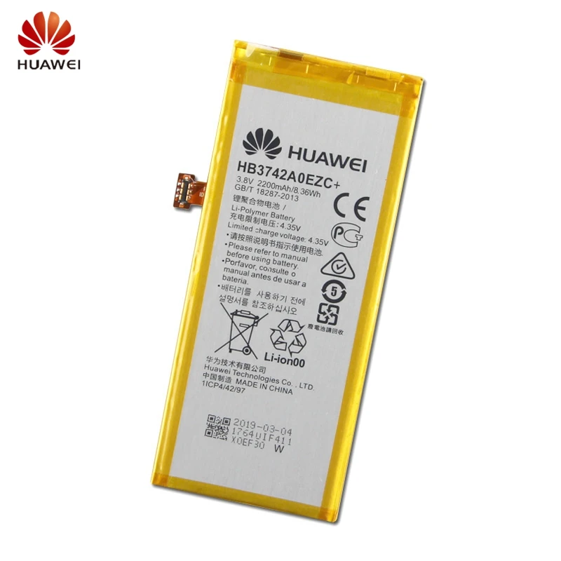 Оригинальная сменная батарея huawei HB3742A0EZC+ для huawei Ascend P8 Lite, аутентичная батарея для телефона 2200 мАч