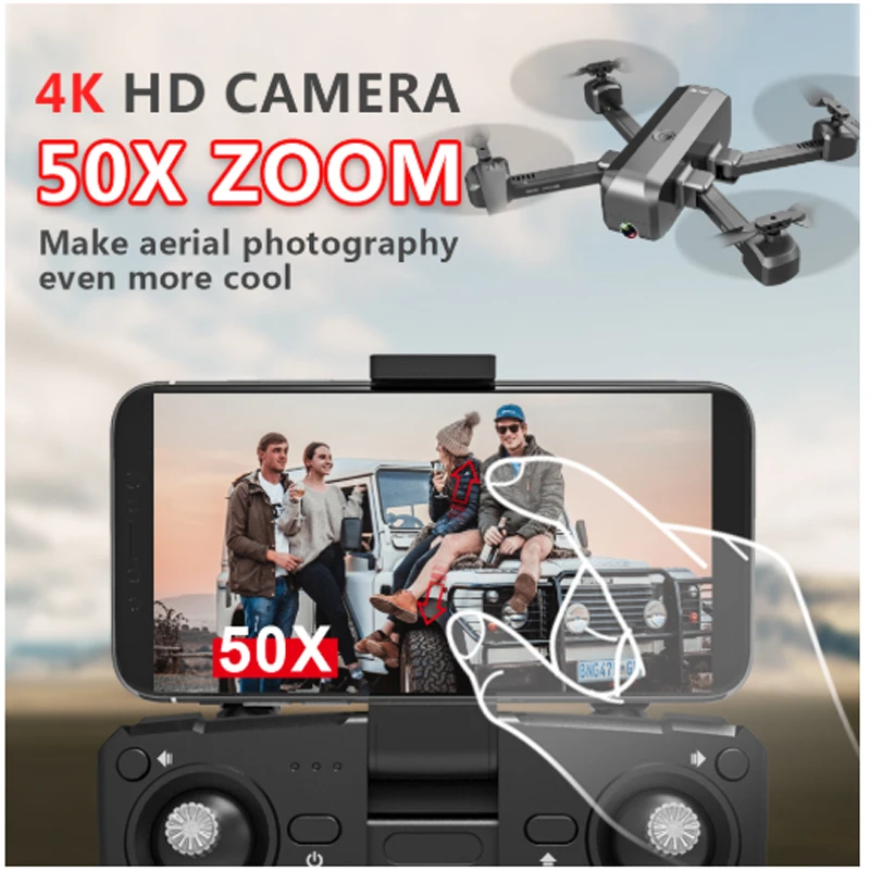 SG706 RC Дрон 4K HD Двойная камера WIFI FPV складной Профессиональный 50X зум Камера