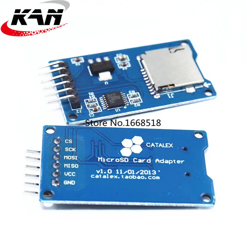 Модуль кардридера Micro SD card mini TF 1 шт. интерфейсы SPI с чипом преобразователя уровня