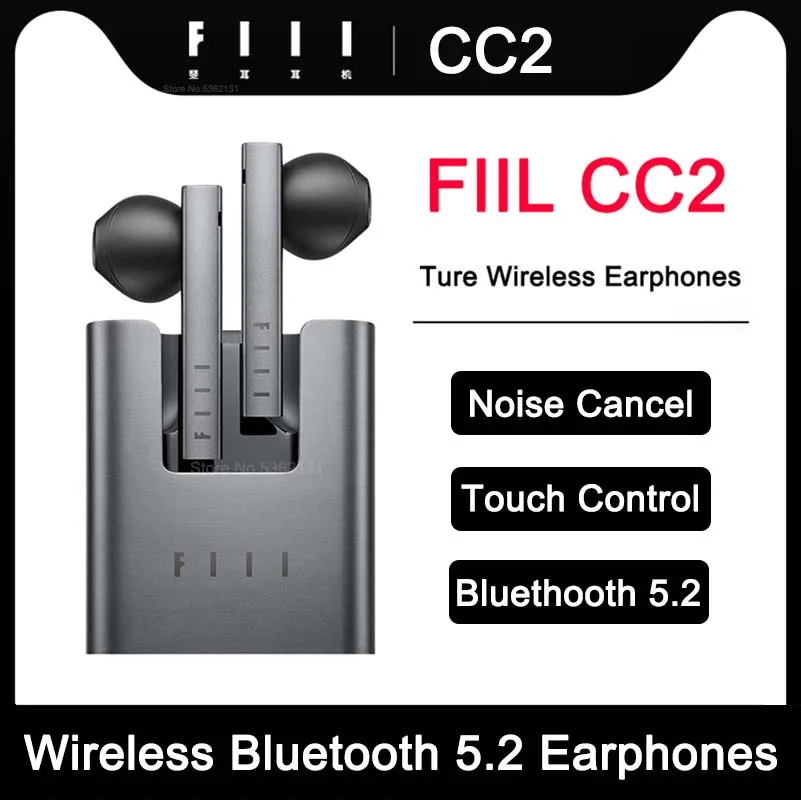 

FIIL CC2 Wireless Bluetooth 5.2 Earphones ENC Call Noise Canceling Sport Headphones TWS Gaming Headset For Android Apple Huawei