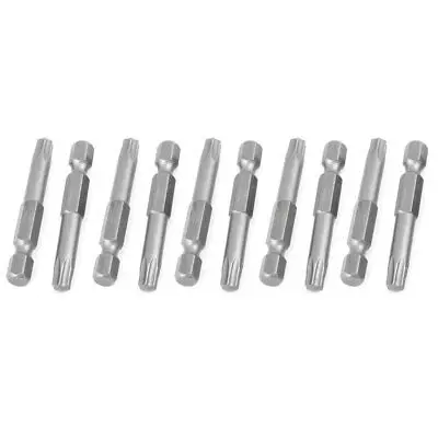 

10 Pcs 1/4" Hex Shank T20 Metal Magnetic Torx Screwdriver Bits 50mm Length