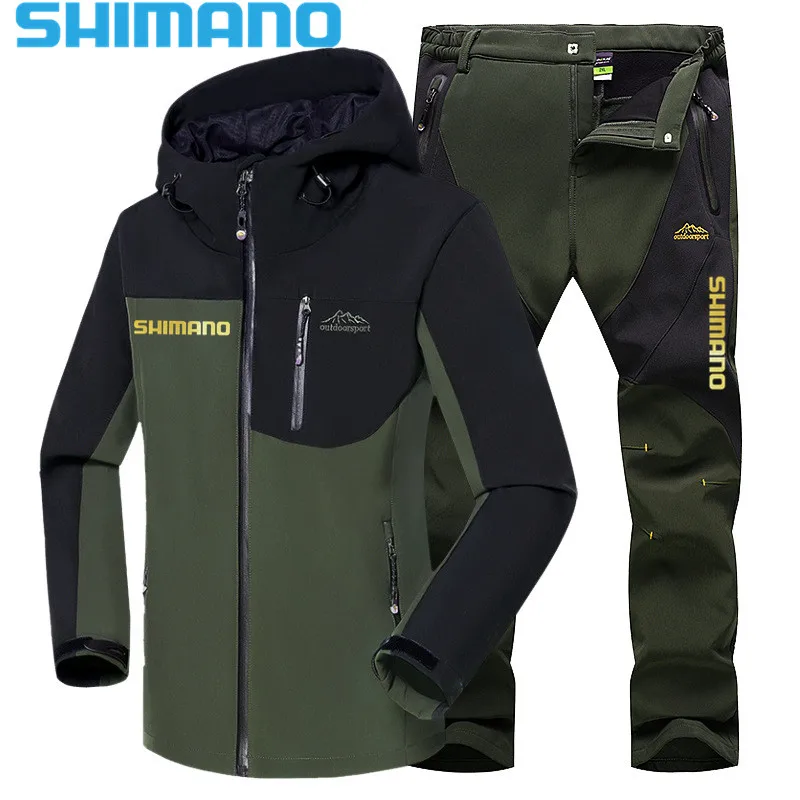 

Одежда для рыбалки SHIMANO, куртка, водонепроницаемые ветрозащитные теплые плотные брюки, рубашка для рыбалки, спортивный костюм для рыбалки, з...