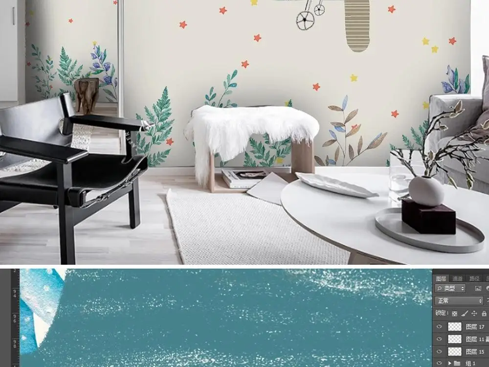 

New Custom 3D Large Mural Wallpaper Original Modern hand painted airplane stars children's room TV Background living Bedroom