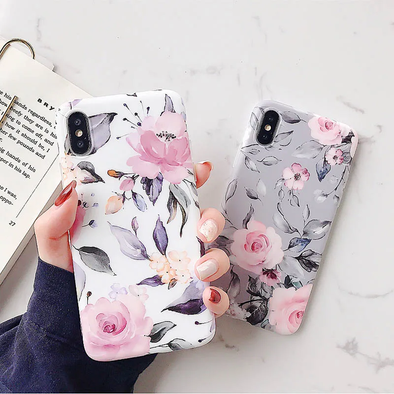 Чехол для телефона с мраморными цветами для samsung A40 A50 A70 S10 lite S8 S9 Note 10 чехол s Чехол для iPhone 11 Pro XR XS Max 7 8 6S Plus