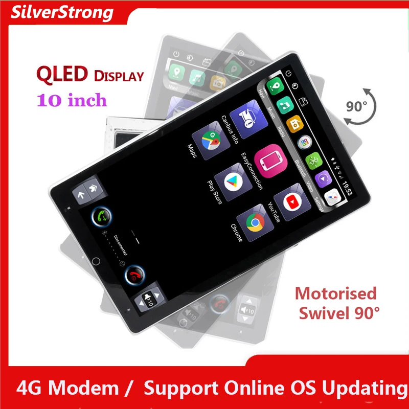 10 дюймов IPS 2din авто ротационная печать Tesla Android универсальный 2DIN радио GPS 4G SIM модем
