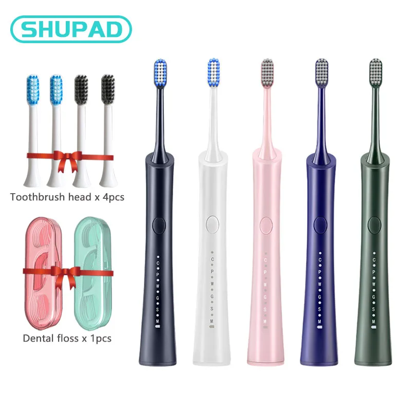 

SHUPAD Electric Toothbrush Sonic Usb fast charging electronic Rechargeable Tooth Brush electr Replacement waterproof IXP7