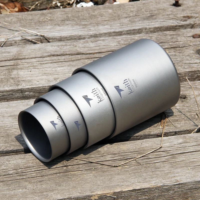 

4pcs Set Titanium Mugs Portable Outdoor Camping Travel Pure Titanium Cup Wine Beer Whiskey Mug Outdoor Travel Cup