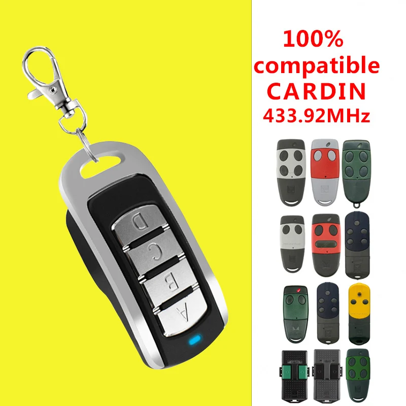

Пульт дистанционного управления для ворот и гаража, CARDIN TRQ S449, S486, S437, TX, XRADO, TXQ, S486, S449, клон пультов дистанционного управления, 433, 868 МГц